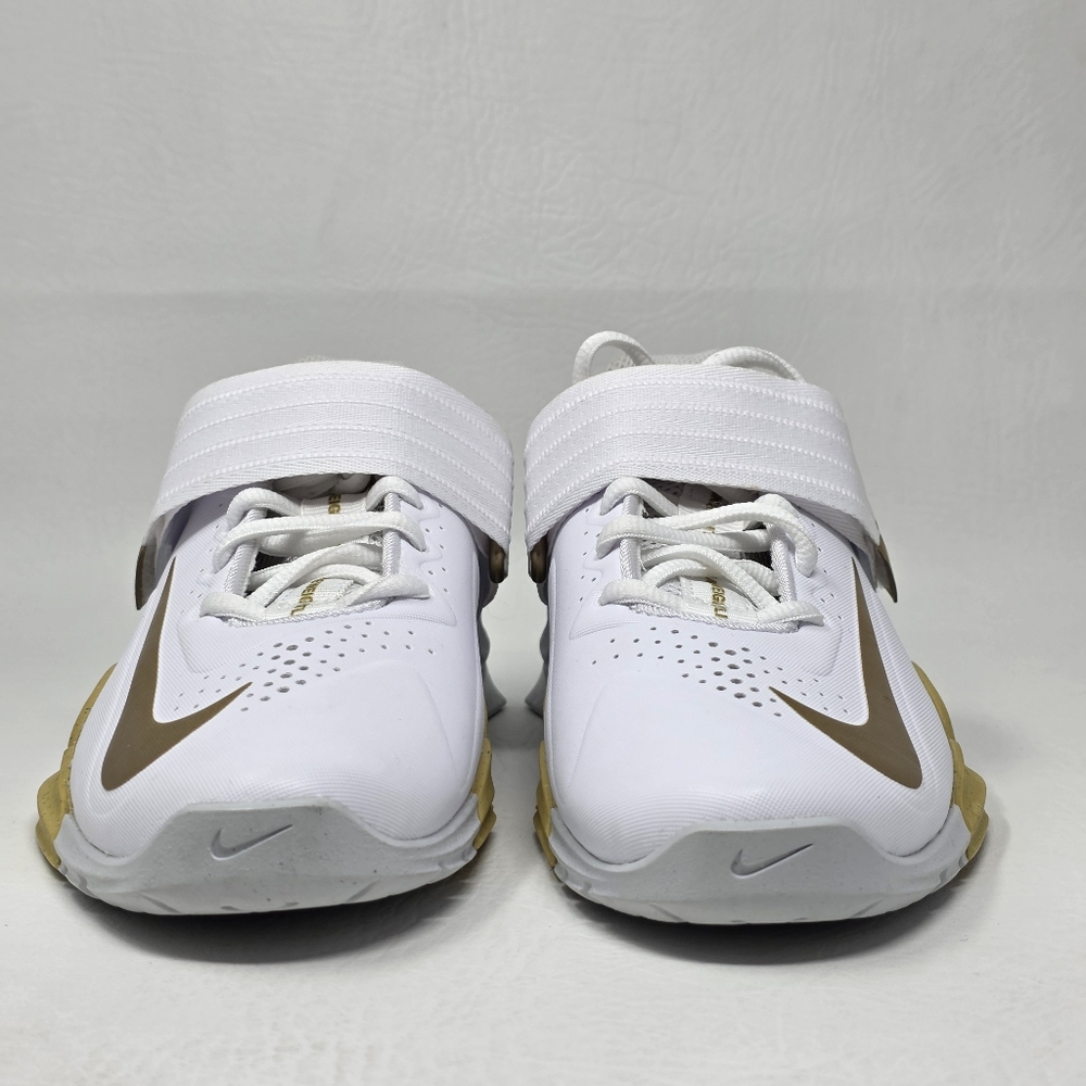 Nike Savaleos White Metallic Gold Weight Lifting Shoes CV5708 101 Men's Sz 4.5 - Picture 8 of 10